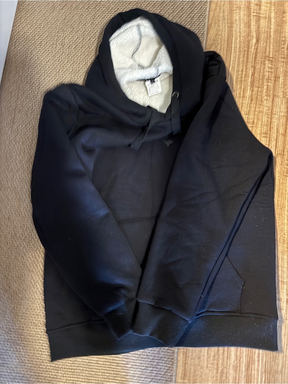 Women’s Black Sherpa-Linedt Hoodie Sweatshirt